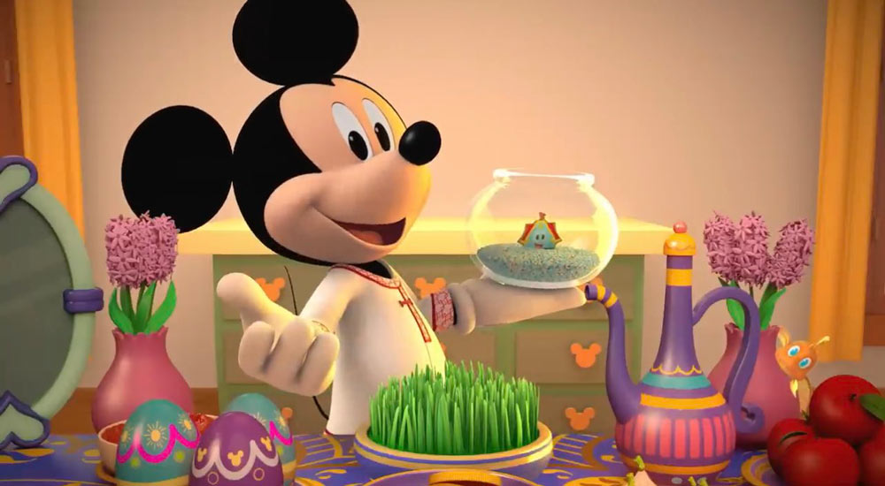 وقتی «میکی موس» سفره هفت‌سین می‌چیند! + ویدیو