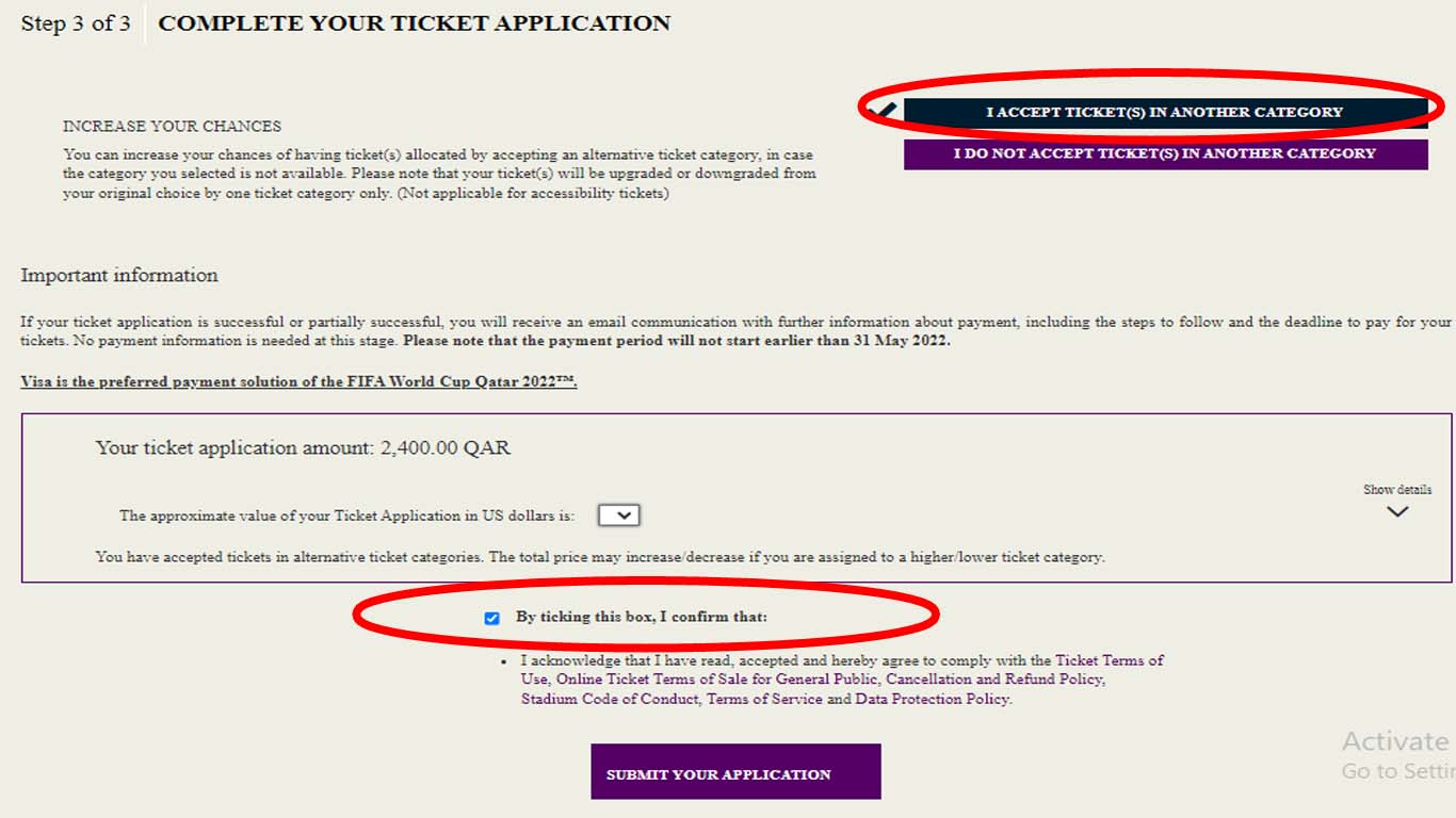 مراحل خرید بلیط بازی های جام جهانی ۲۰۲۲ قطر