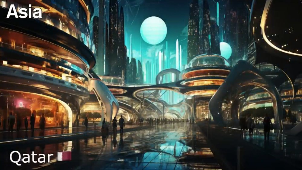 بازسازی تصویر کشورها در سال ۵۰۰۰ میلادی با هوش مصنوعی -  قطر