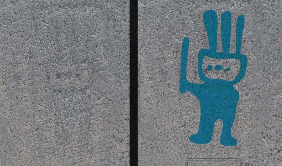 کشف پیکره انسان ۵ متری در تپه نگاره خطوط نازکا پرو با کمک هوش مصنوعی