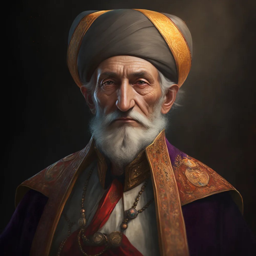 بازسازی چهره شاعران ایرانی با هوش مصنوعی Midjourney - نظامی