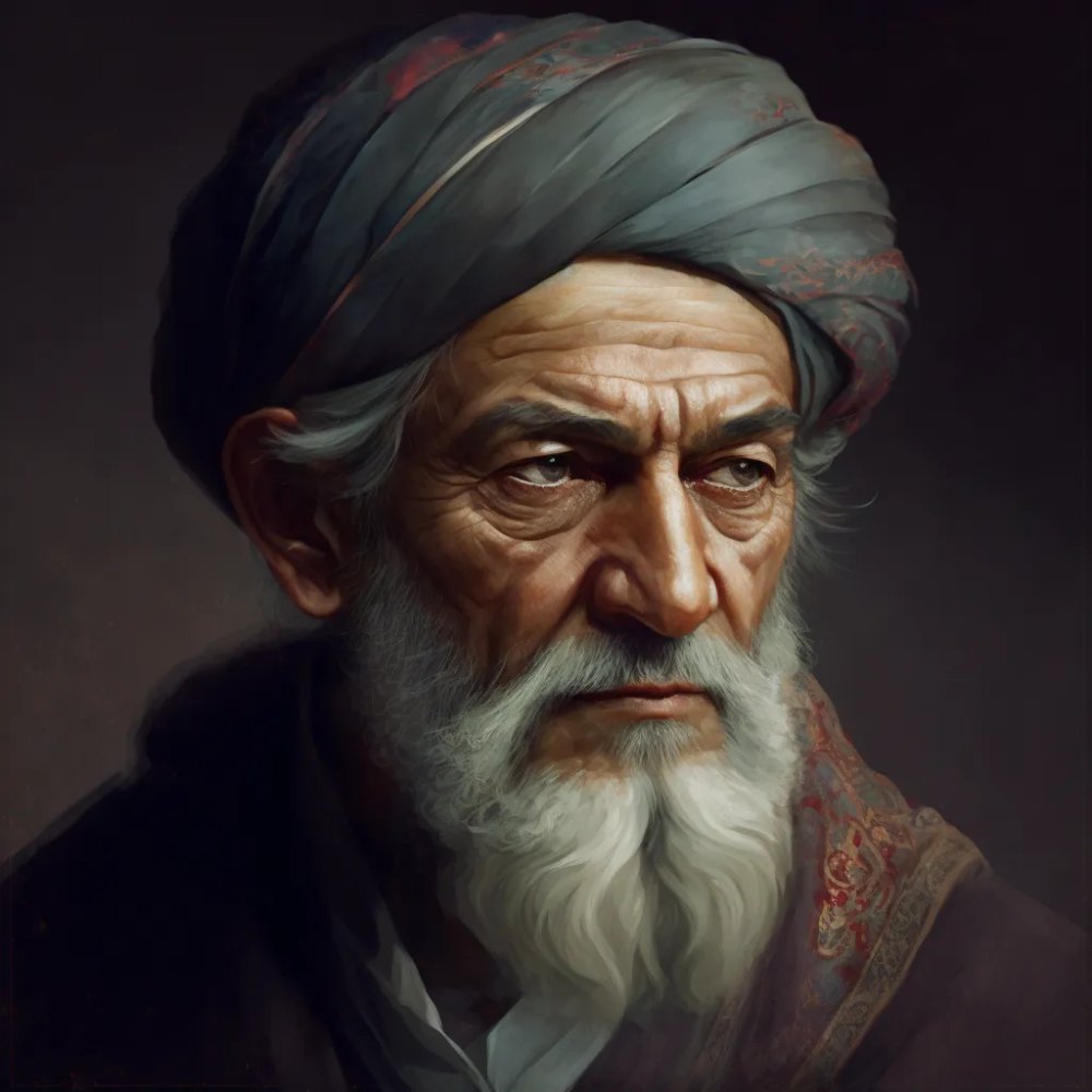 بازسازی چهره شاعران ایرانی با هوش مصنوعی Midjourney  - رودکی