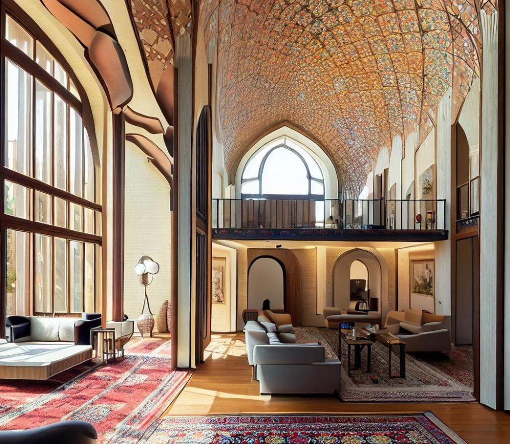 معماری مدرن به سبک قاجار از نگاه هوش مصنوعی