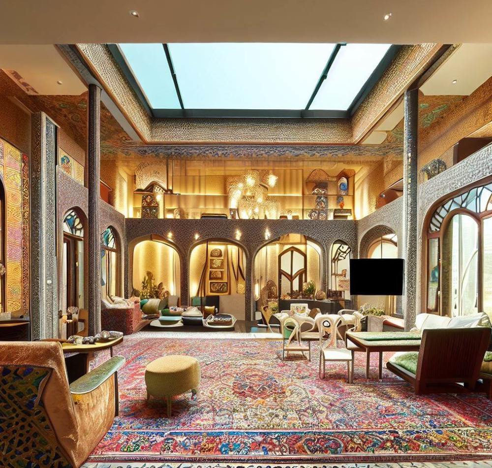 معماری مدرن به سبک قاجار از نگاه هوش مصنوعی