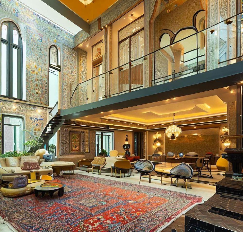 معماری مدرن به سبک قاجار از نگاه هوش مصنوعی