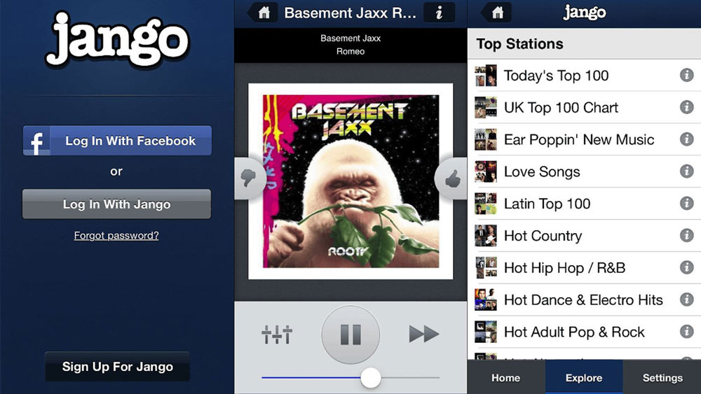 اپلیکیشن پخش موسیقی | رادیو جانگو