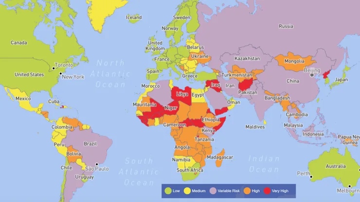 امن‌ترین شهرها بر اساس شاخص ریسک پزشکی