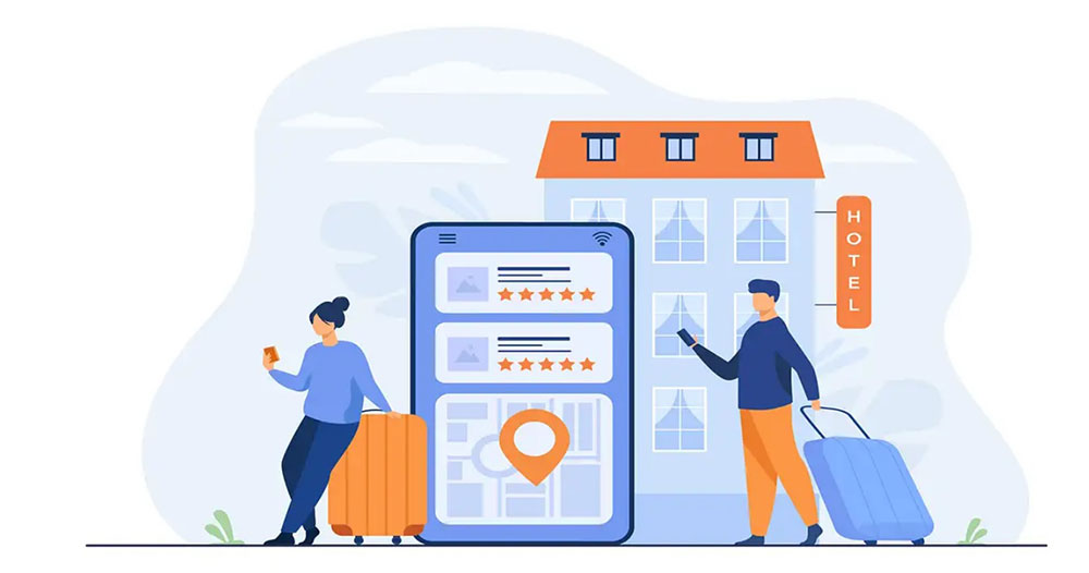 نمایش نقشه مراکز اقامتی و جاذبه‌ها  