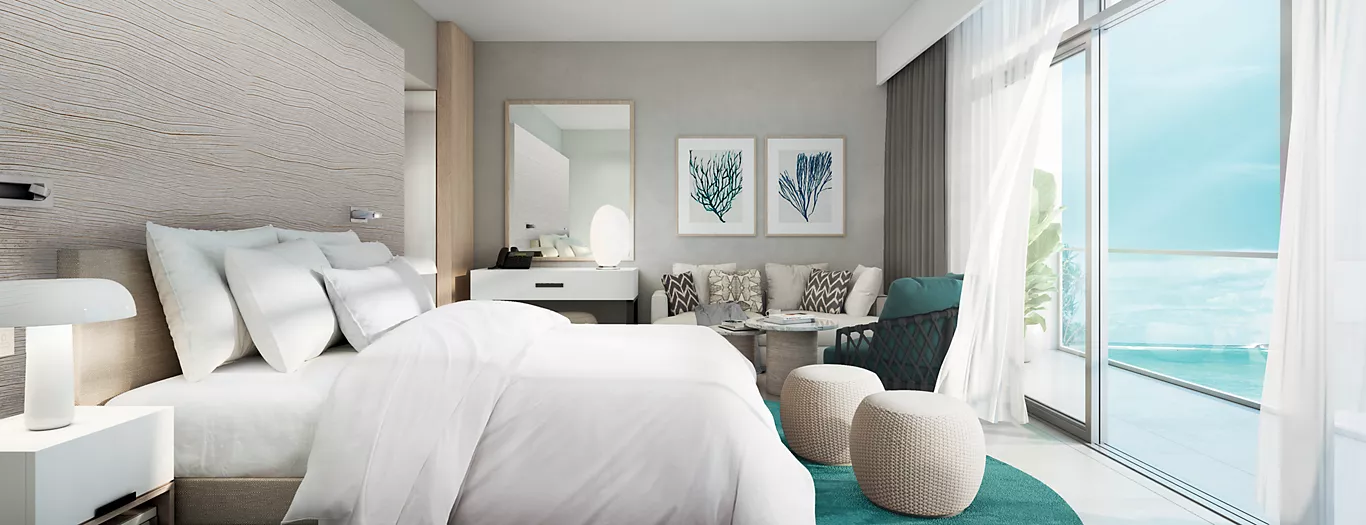 هتل موون پیک راس الخمیه- اتاق دلوکس کینگ با چشم‌انداز دریا