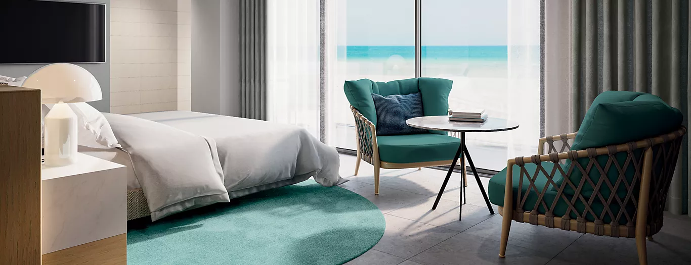 هتل موون پیک راس الخیمه - اتاق دلوکس توئين جزیره با چشم انداز دریا