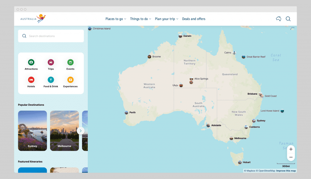 طراحی وب سایت گردشگری- وبسایت Visit Australia