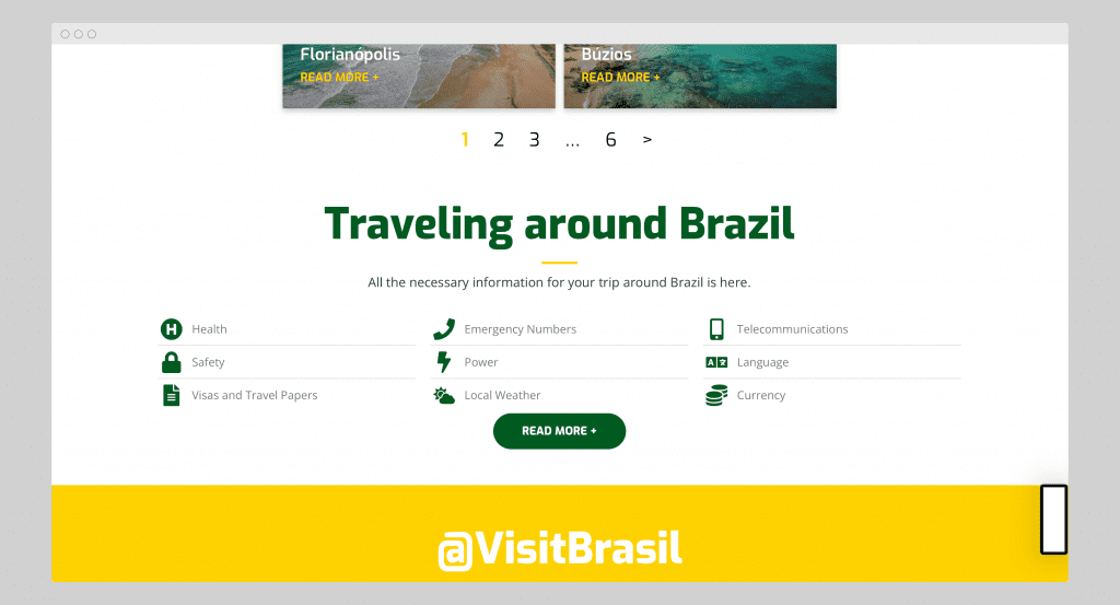 طراحی وب سایت گردشگری- وبسایت Visit Brazil