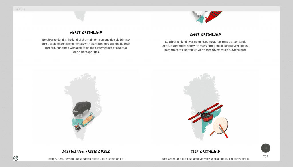 طراحی سایت گردشگری- وبسایت Visit Greenland